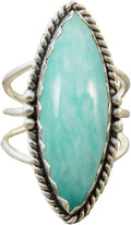 Blue Copper Turquoise Marquise Amazonite Ring - Simple Classy Cocktail