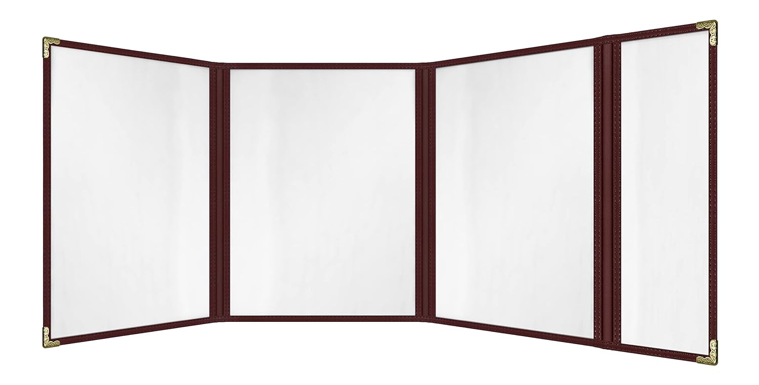 Goodsmart Restaurant Menu Covers - Elegant Burgundy 25 Pack