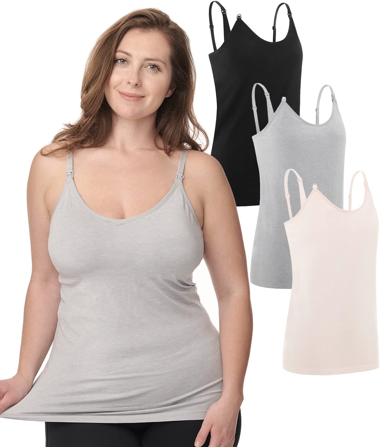 Under Control Nursing Cami Tank Tops for Breastfeeding Women
