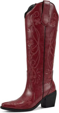 Cowboy Boots for Women Knee High Cowgirl Boots - Embroidered Comfort
