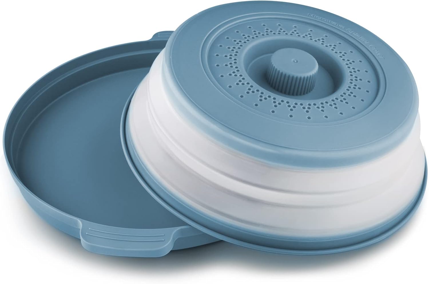 BPA-Free Microwave Splatter Cover Set: Protect & Cover Plates Blue