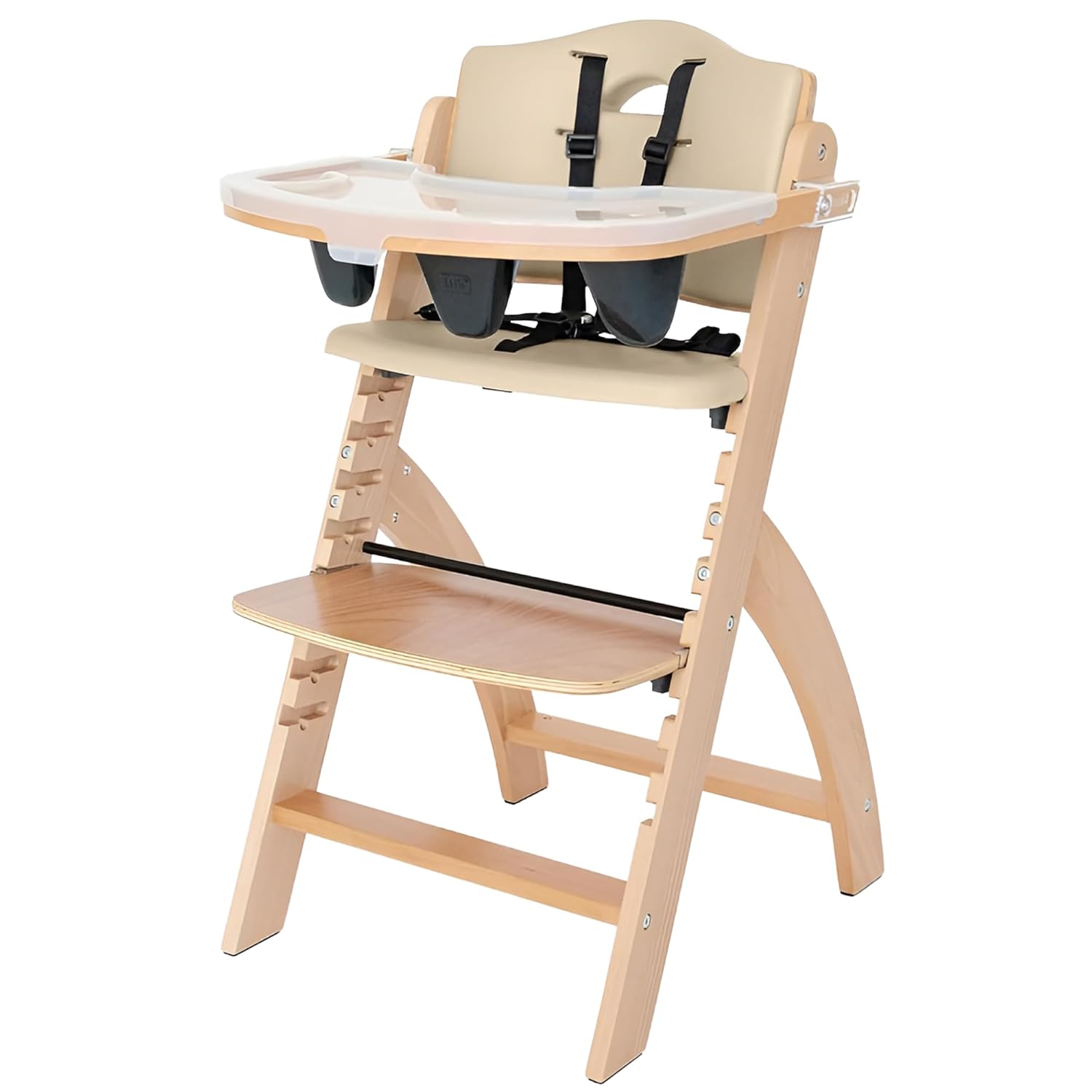 Abiie Adjustable Wooden High Chair - Grow with Your Child