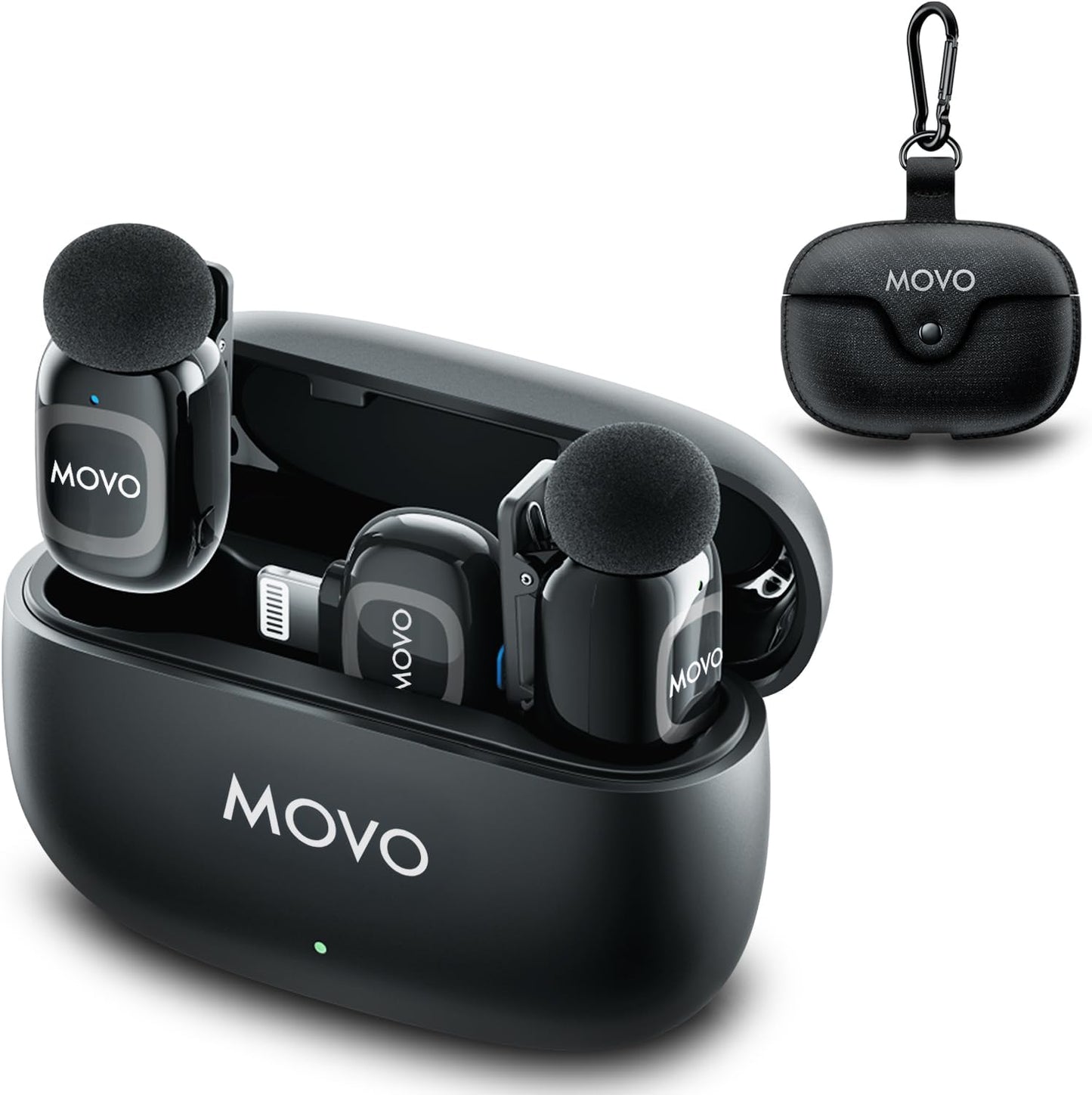 Movo NanoMic Dual Lightning Wireless Microphone for iPhone 14