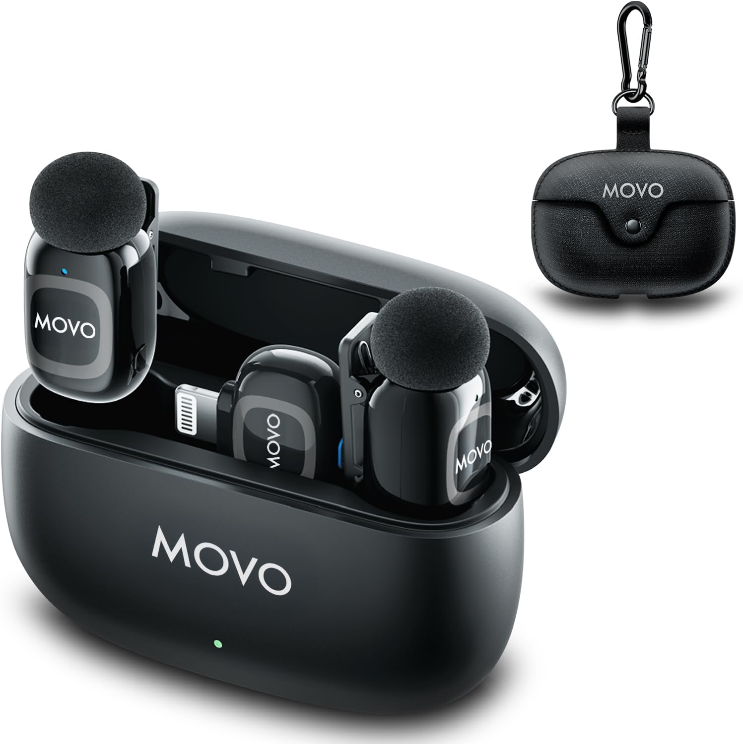 Movo NanoMic Dual Lightning Wireless Microphone for iPhone 14