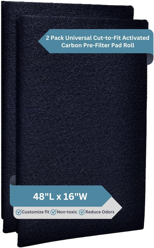 2 PK Activated Carbon Pre Filter Roll - Universal Fit for Pure Air!