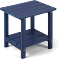 Adirondack Outdoor Side Table Navy Blue - 2-Tier Sturdy Patio End