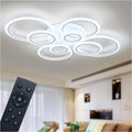 Modern LED Ceiling Light Dimmable Ring Chandelier - Remote Control