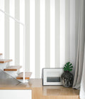 Guvana Grey and White Peel and Stick Wallpaper for Modern Decor
