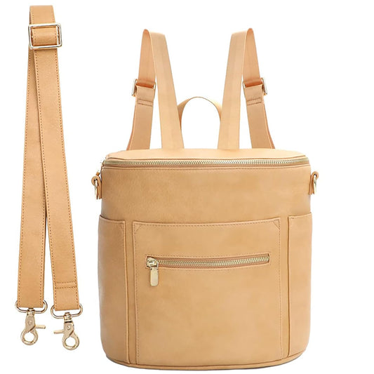 Mini Diaper Bag Backpack with 14 Pockets for Moms on the Go