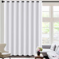 White Sliding Glass Door Curtains Room Divider Panel - 8ft x 10ft