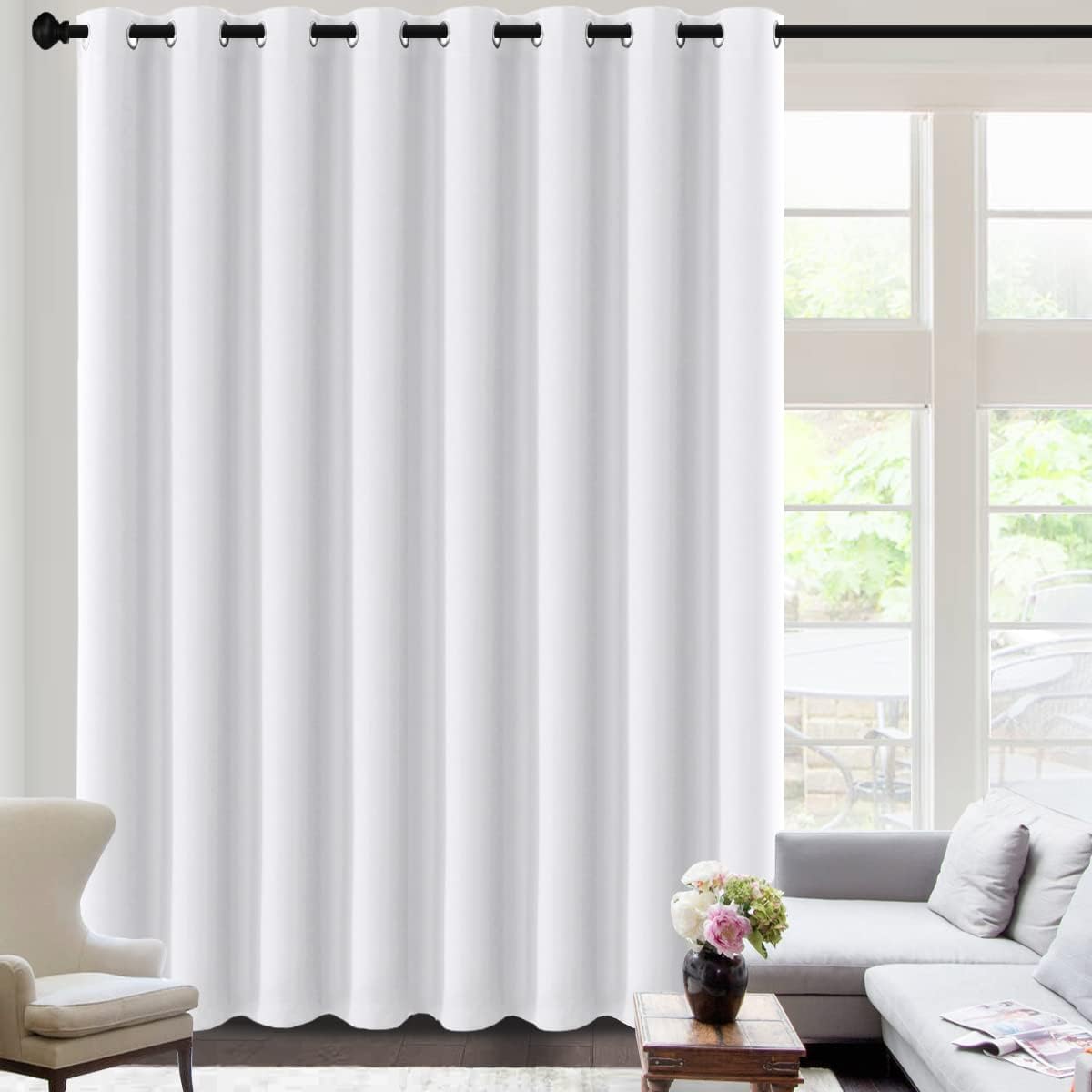 H.VERSAILTEX White Curtains for Sliding Glass Door Privacy Needs