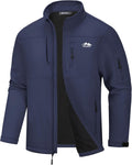 WULFUL Men's Lightweight Softshell Jacket - Waterproof Fleece Lined