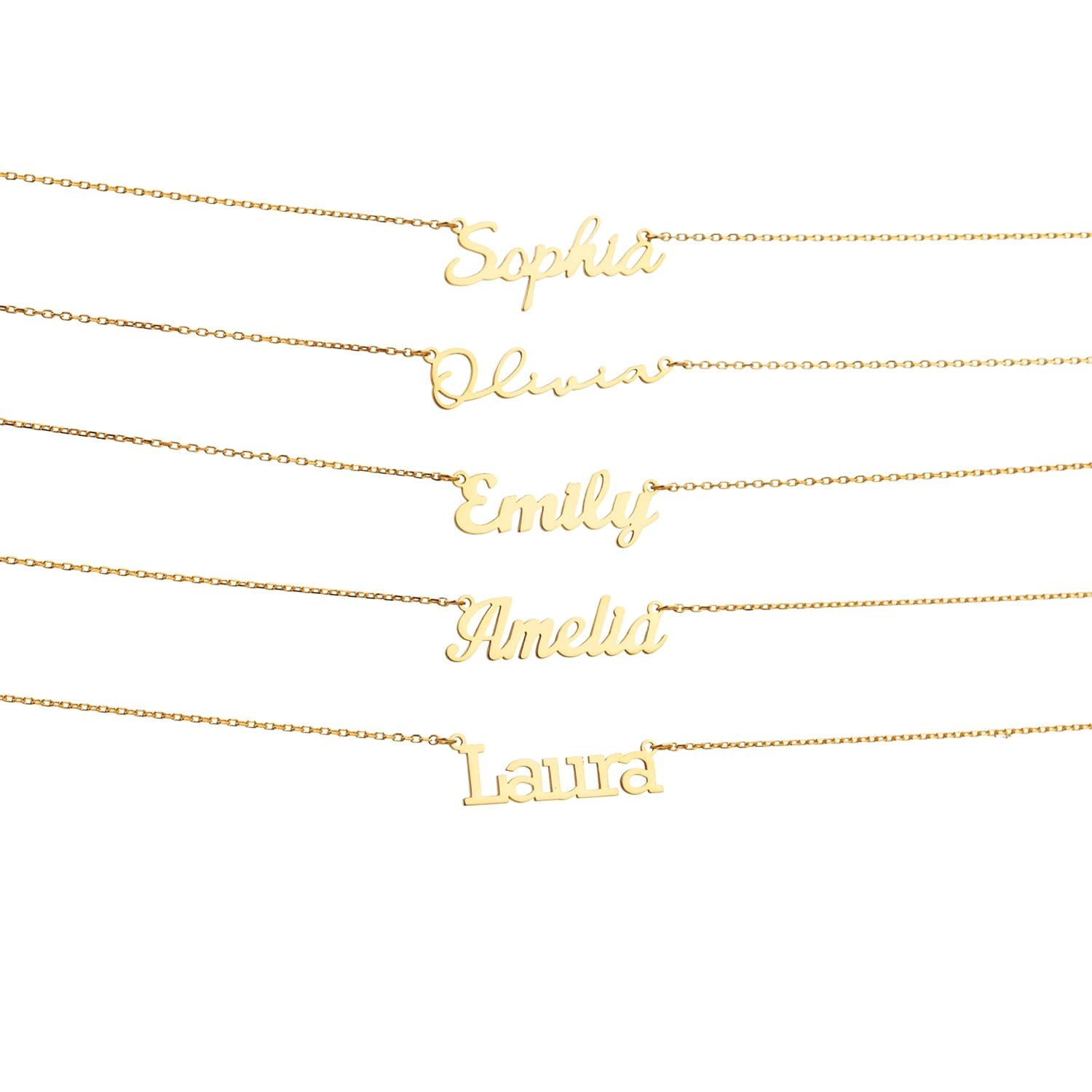 14K Gold Name Necklace - Custom Personalized Jewelry Gift