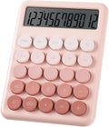 Desk Cute Pink Calculator with Big Buttons and Large LCD - Portable 12