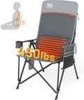 TIMBER RIDGE Heated Camping Chair - Heavy Duty Lumbar Support