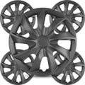 17 Inch Black Hubcaps for Steel Rims - Snap-On Set of 4