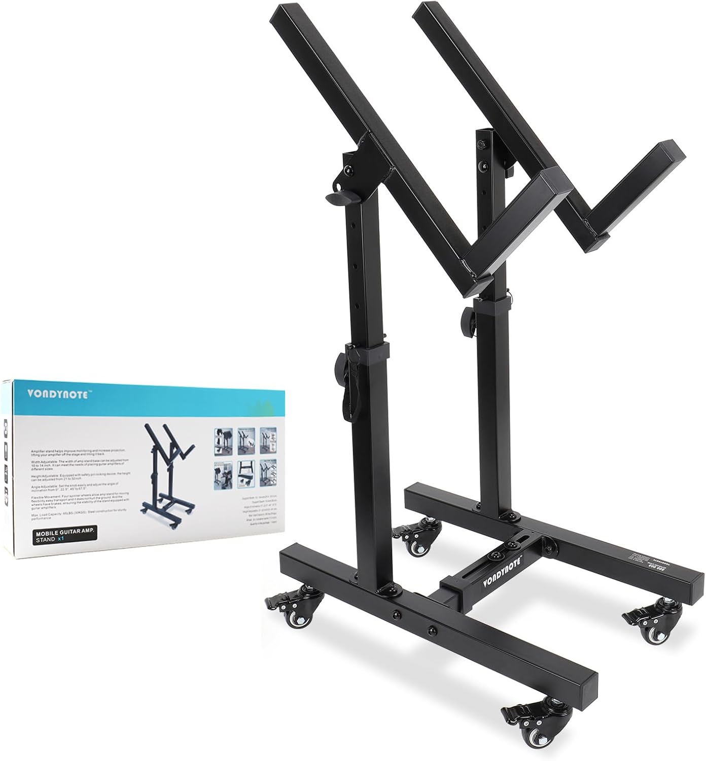 Adjustable Mobile Guitar Amplifier Stands for Optimal Sound