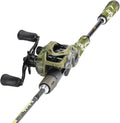 Baitcaster Combo Fishing Rod and Reel - Camo Carbon Blank