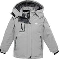 Wantdo Girl's Waterproof Ski Jacket Hooded Fleece - Lightweight Winter
