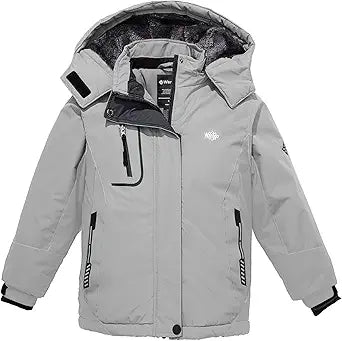 Wantdo Girl's Waterproof Ski Jacket for Winter Adventures