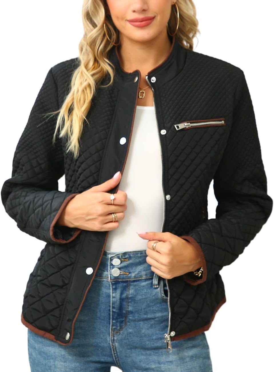 Lightweight Quilted Puffer Jacket for Women by Bellivera