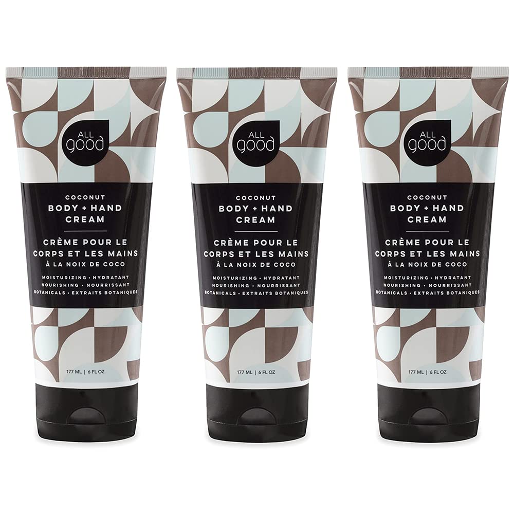 All Good Hand & Body Lotion - Organic Coconut Moisturizer 3-Pack