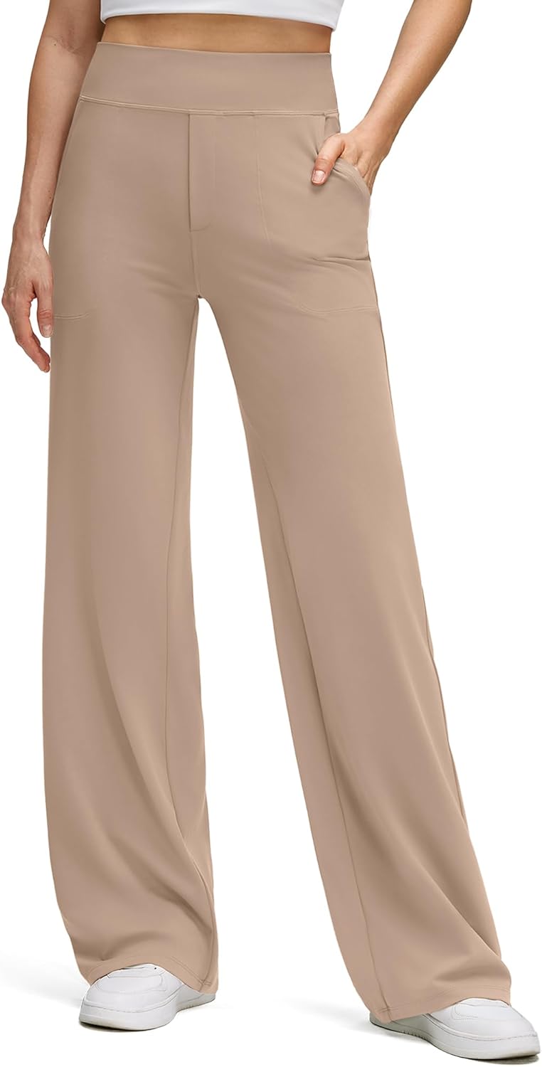 G4Free BareFeel High Stretch Wide Leg Pants for Women Comfort