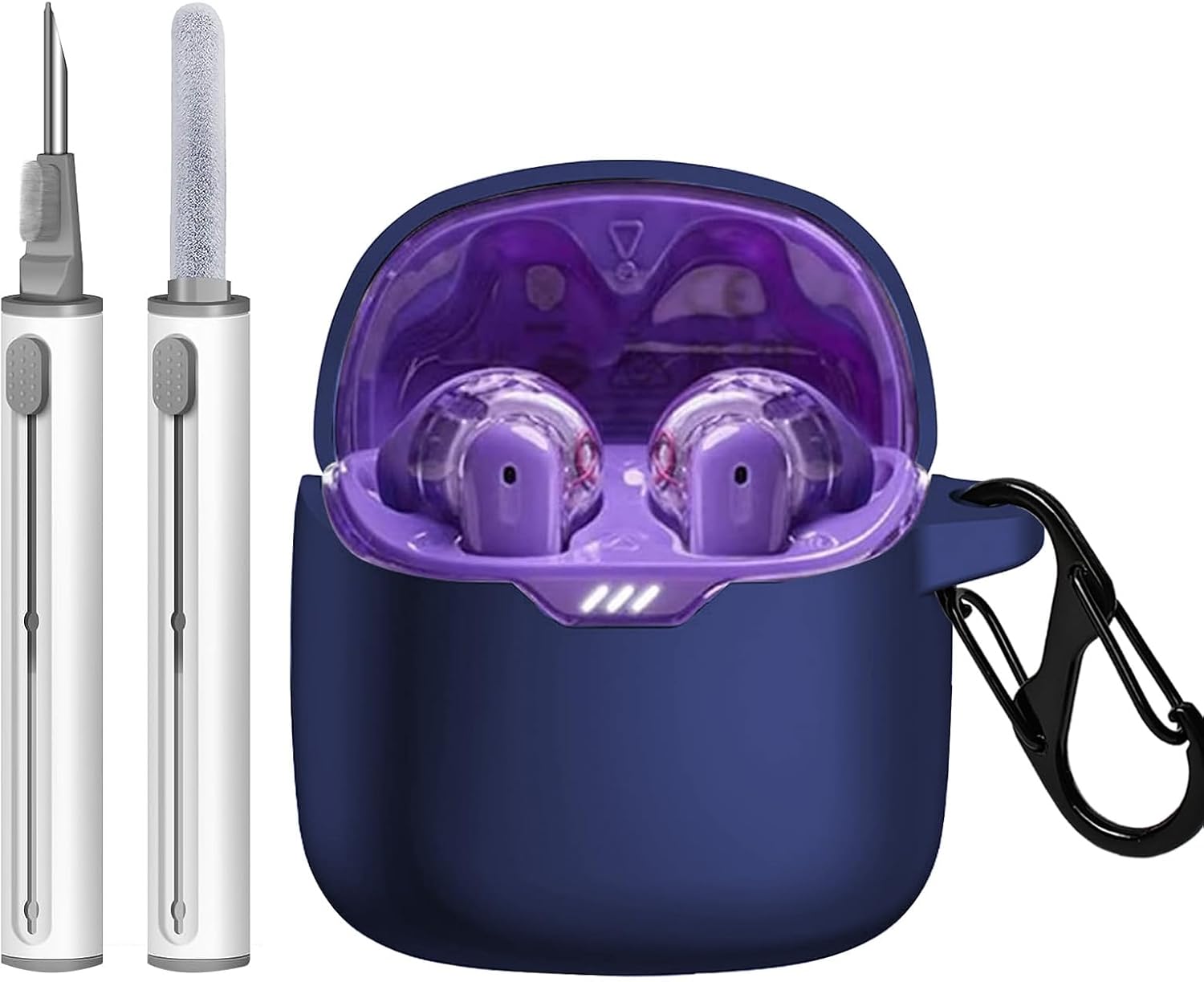 Shockproof Navy Blue Case for JBL Tune Flex Earbuds