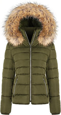BodiLove Women's Thick Fur Hooded Winter Jacket for Ultimate Warmth