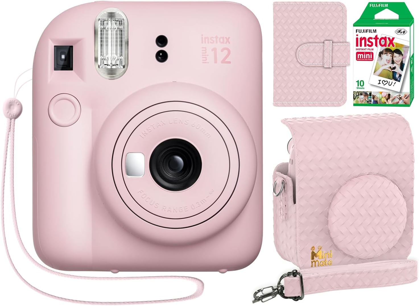 Fujifilm Instax Mini 12 Instant Camera Blossom Pink Bundle Deal
