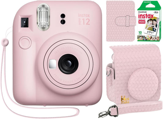 Fujifilm Instax Mini 12 Instant Camera Blossom Pink Bundle Deal