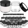 2 oz Small Glass Containers With Lids - Clear Cream Jars for Travel