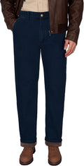 Soojun Mens Elastic Waist Fleece Lined Jeans Relaxed Fit - Warm Warmth