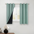 BGment Short 100% Blackout Curtains 45in Length - Frosty Green