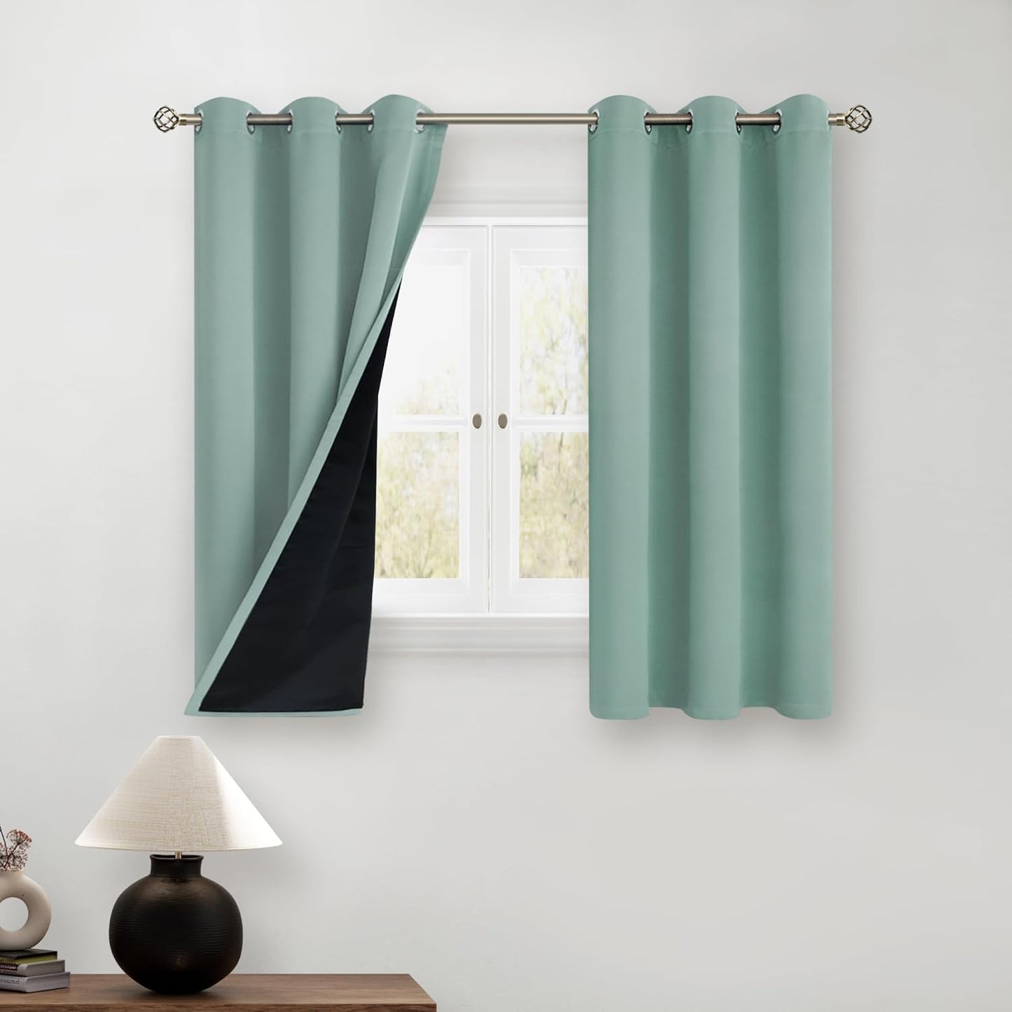 BGment Short Blackout Curtains for Bedroom, Energy Efficient