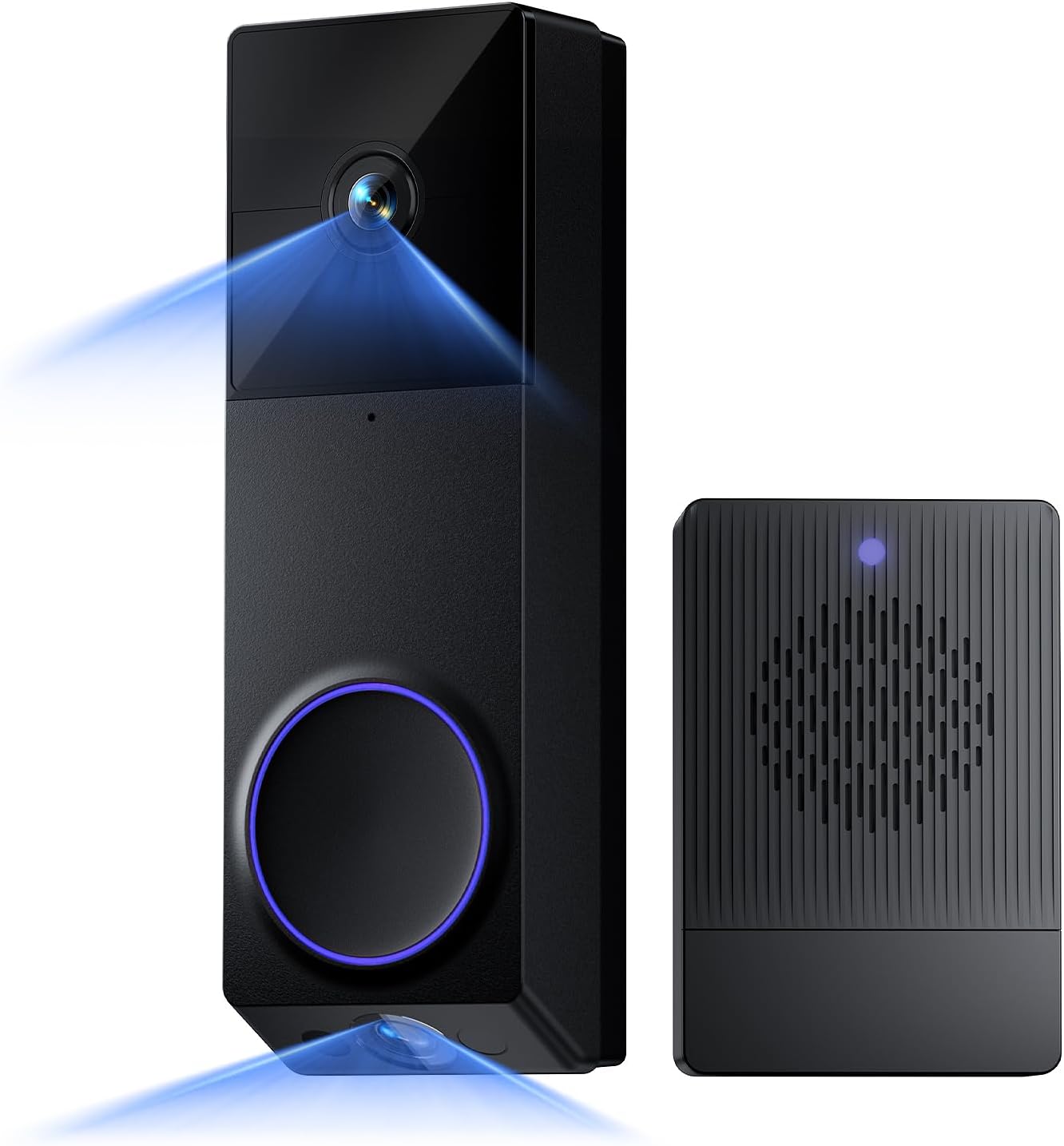 WYZE Wireless Duo Video Doorbell Set - Crisp 2K Video, Night Vision