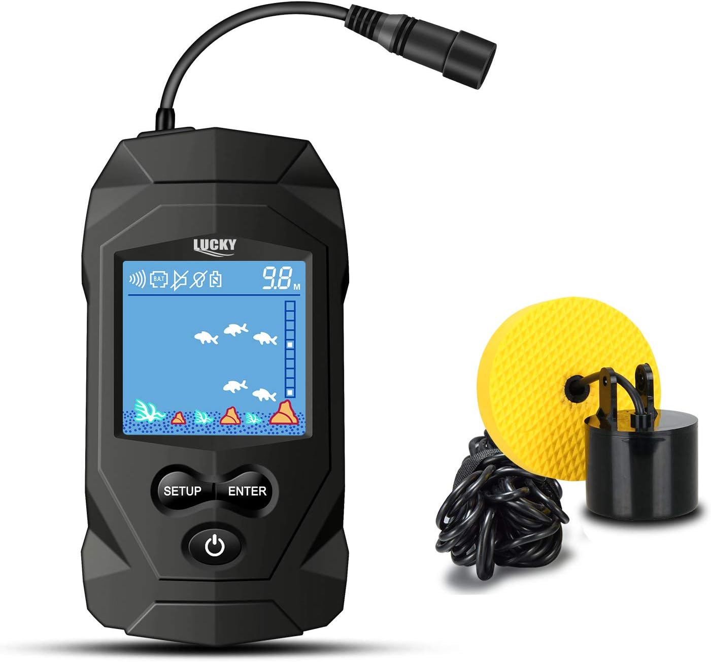 LUCKY Portable Fish Finder Kit for Kayak and Boat Fishing