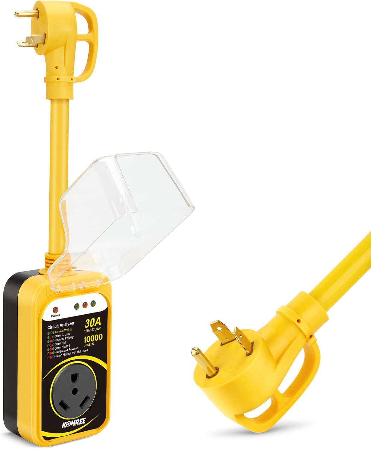 Kohree RV Surge Protector 30 Amp with Circuit Analyzer & Cover