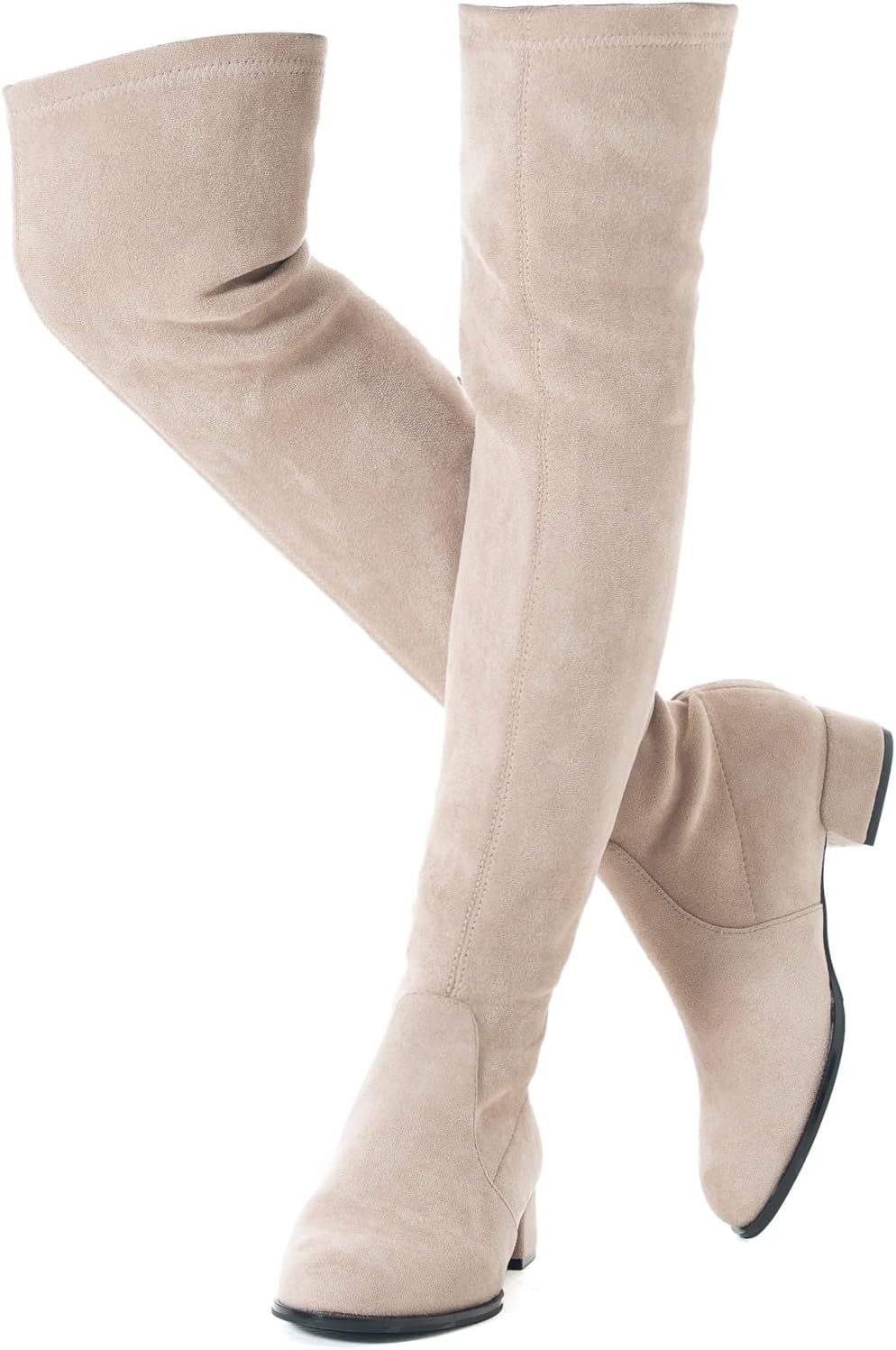 Mtzyoa Thigh High Block Heel Boot for Stylish Winter Wear