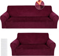 Peryiter Loveseat Covers 2 Pc Slipcover Set - Form Fit Velvet