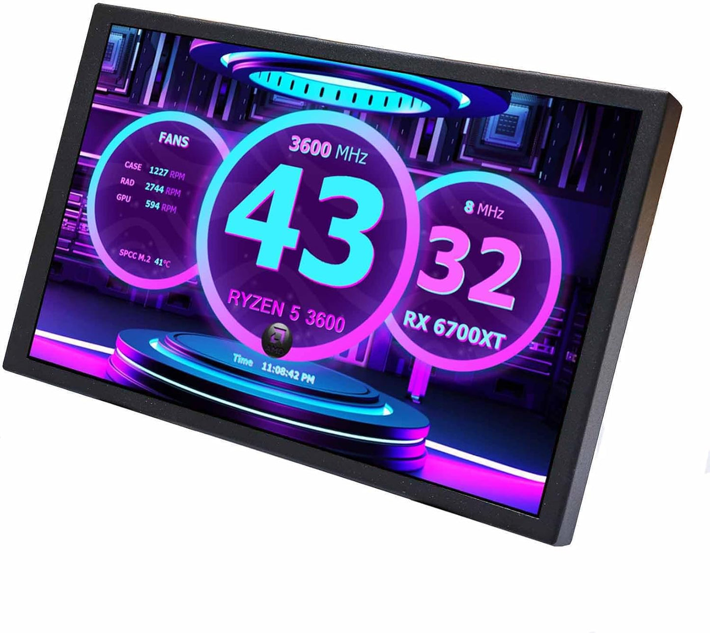 VSDISPLAY 8 Inch Mini LCD Monitor for PC Case DIY Projects