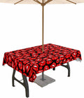 Waterproof Valentine's Day Tablecloth - Red Lip Design - 60x102