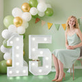 2.3FT 15 Marquee Numbers Light Up 15 - Elegant Party Centerpiece