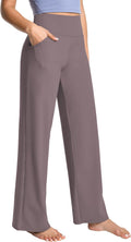 High Waist Wide Leg Yoga Pants with Pockets - Tummy Control Bootcut