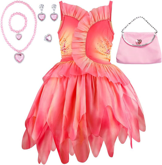 Pink Witch Costume for Girls - Charming Halloween Dress for Kids