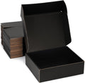 Small Shipping Boxes 10x8x3 in (25 Pack) - Sturdy Black Mailers