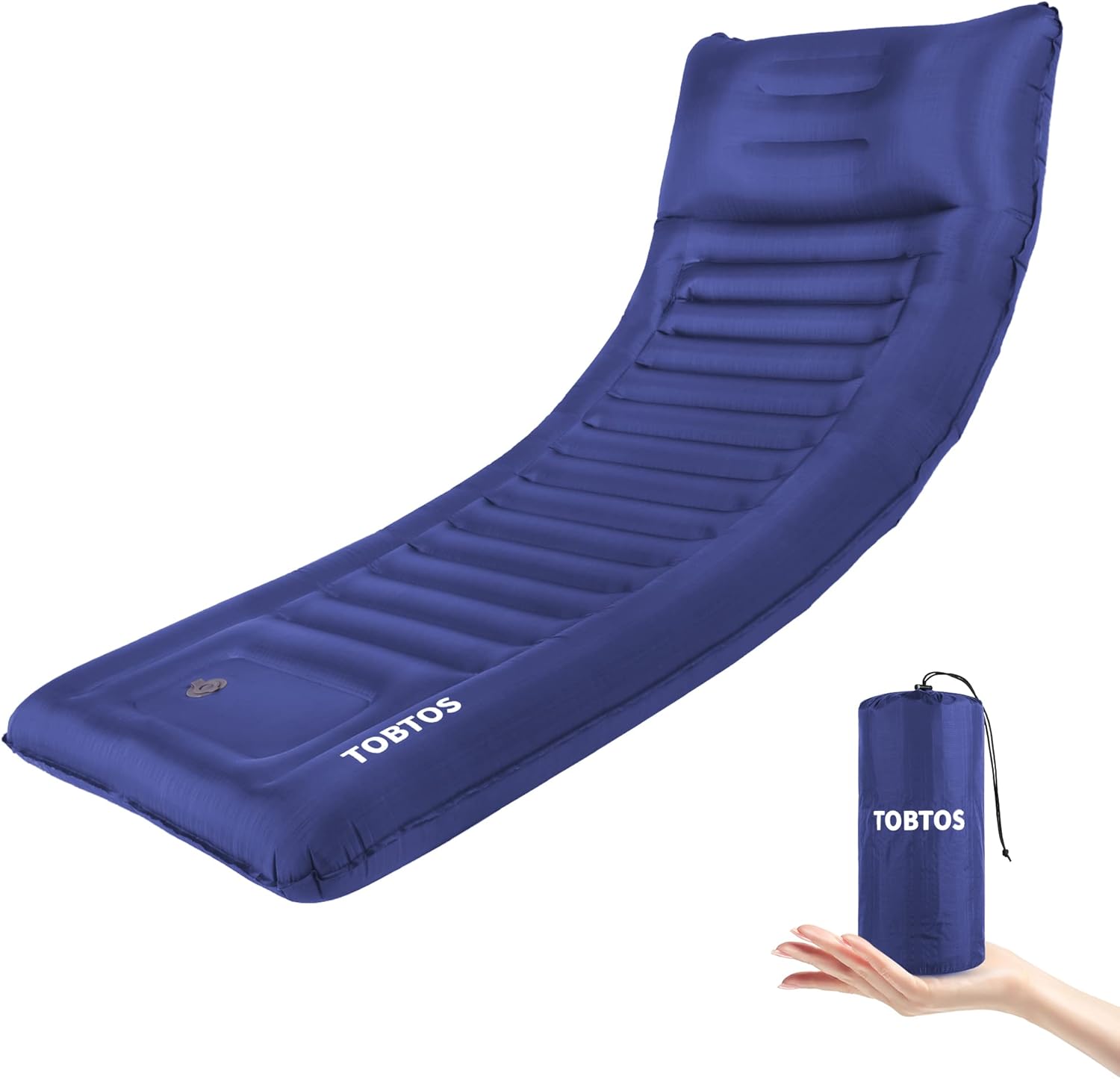 TOBTOS Inflatable Camping Sleeping Pad with Built-in Pump