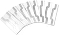 3 x 6 in White with Silver Metal Peel and Stick Backsplash - 100 Pack