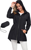 Women's Long Raincoat with Hood Lightweight Waterproof Trench - Travel