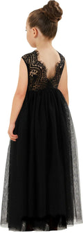 2Bunnies Girls Tutu Dress with Lace Back and Peony Design